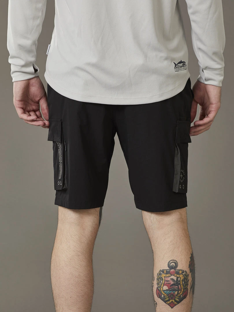 Just Another Fisherman Apparel ANGLER TECH CARGO SHORTS - BLACK 6 Just Another Fisherman Apparel ANGLER TECH CARGO SHORTS - BLACK