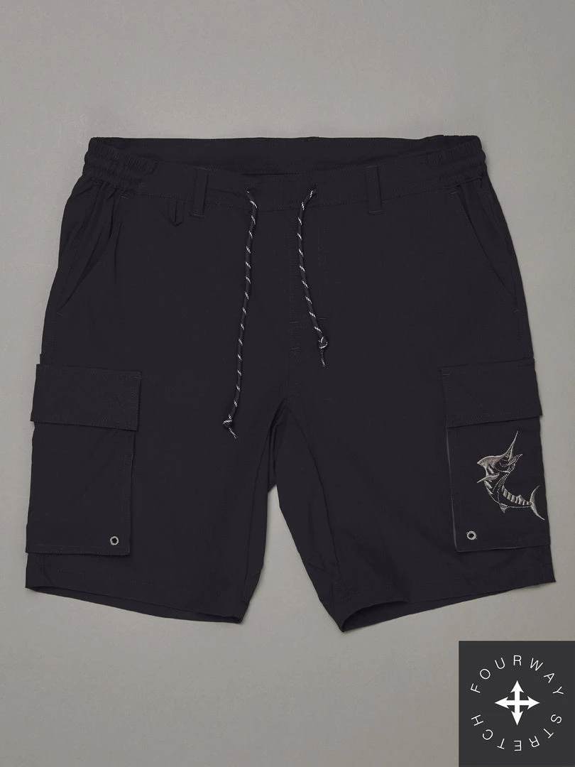 Just Another Fisherman Apparel ANGLER TECH CARGO SHORTS - BLACK 3 Just Another Fisherman Apparel ANGLER TECH CARGO SHORTS - BLACK