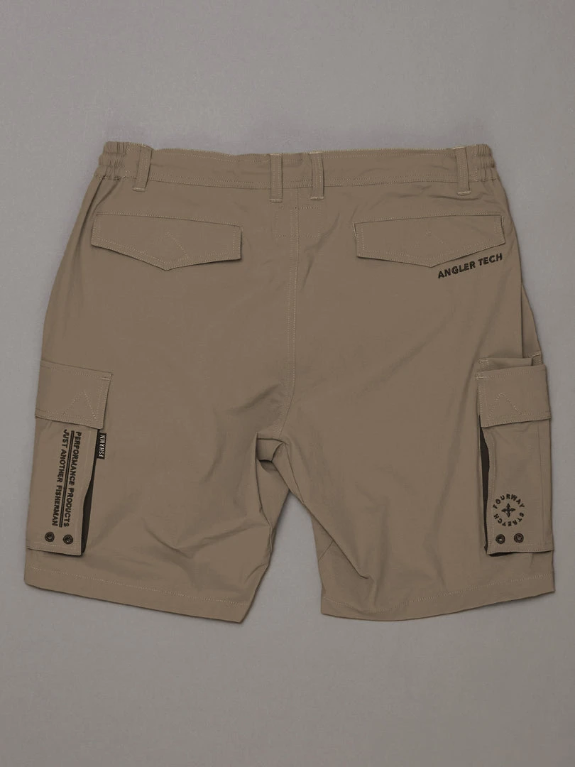 Just Another Fisherman Apparel ANGLER TECH CARGO SHORTS - TAUPE 6 Just Another Fisherman Apparel ANGLER TECH CARGO SHORTS - TAUPE