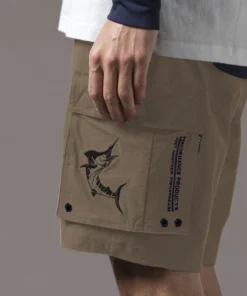 Just Another Fisherman Apparel ANGLER TECH CARGO SHORTS - TAUPE