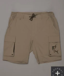 Just Another Fisherman Apparel ANGLER TECH CARGO SHORTS - TAUPE