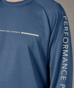 Just Another Fisherman ANGLER TECH LS TEE - BLUE/NATURAL