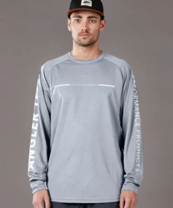 Just Another Fisherman ANGLER TECH LS TEE - PEARL/WHITE