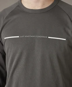 Just Another Fisherman ANGLER TECH LS TEE - CHARCOAL / WHITE