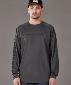 Just Another Fisherman ANGLER TECH LS TEE - CHARCOAL
