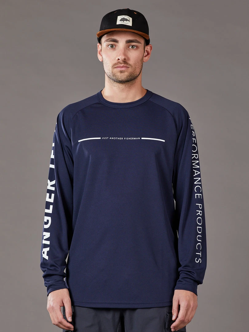 Just Another Fisherman ANGLER TECH LS TEE - NAVY 4 Just Another Fisherman ANGLER TECH LS TEE - NAVY