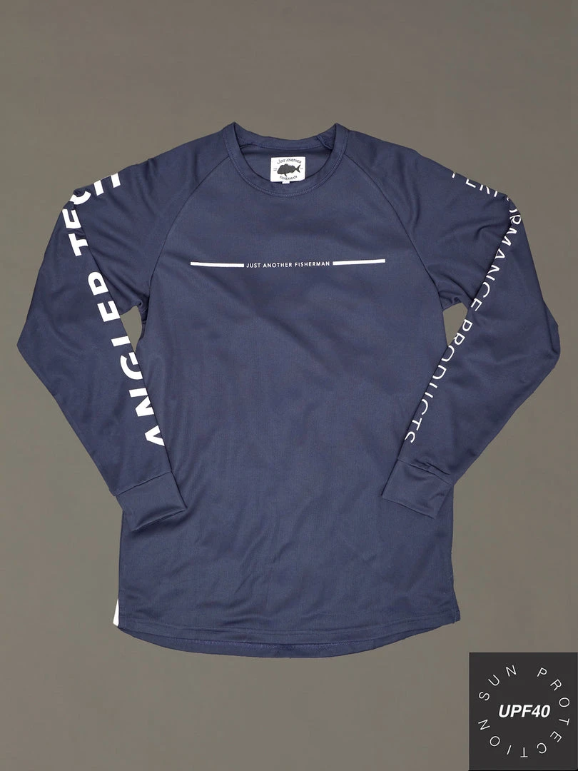 Just Another Fisherman ANGLER TECH LS TEE - NAVY 3 Just Another Fisherman ANGLER TECH LS TEE - NAVY