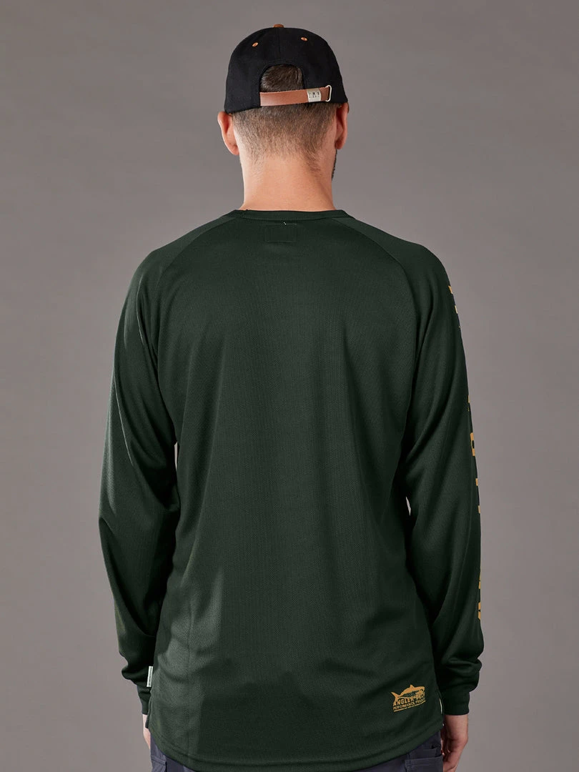 Just Another Fisherman Apparel ANGLER TECH LS TEE - PINE/ORANGE 6 Just Another Fisherman Apparel ANGLER TECH LS TEE - PINE/ORANGE