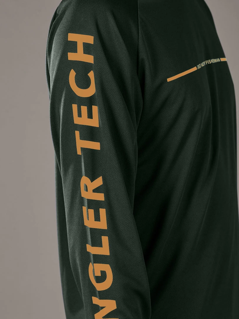 Just Another Fisherman Apparel ANGLER TECH LS TEE - PINE/ORANGE 9 Just Another Fisherman Apparel ANGLER TECH LS TEE - PINE/ORANGE