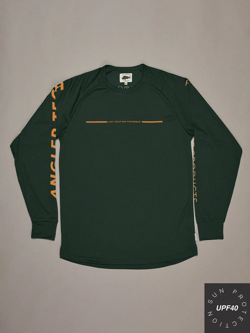 Just Another Fisherman Apparel ANGLER TECH LS TEE - PINE/ORANGE 3 Just Another Fisherman Apparel ANGLER TECH LS TEE - PINE/ORANGE