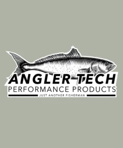 Just Another Fisherman ANGLER TECH VINYL STICKER - WHITE Apparel