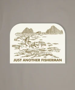 Just Another Fisherman Apparel ANGLERS ELDERADO STICKER - STONE