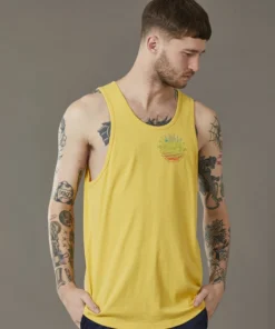Just Another Fisherman Apparel BILLFISH BLEND SINGLET - WASHED YELLOW