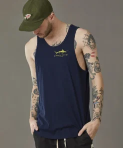 Just Another Fisherman BLUEWATER CRITTERS SINGLET - NAVY Apparel