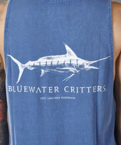 Just Another Fisherman BLUEWATER CRITTERS SINGLET - DEEP BLUE Apparel