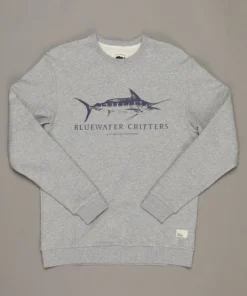 Just Another Fisherman Apparel BLUEWATER CRITTERS CREW - GREY MARLE