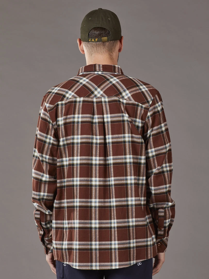 Just Another Fisherman BOATYARD SHIRT - BROWN CHECK Apparel 5 Just Another Fisherman BOATYARD SHIRT - BROWN CHECK Apparel