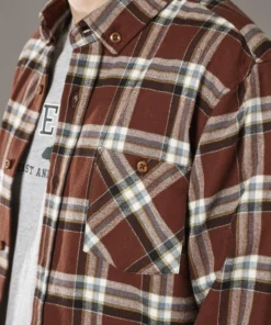Just Another Fisherman BOATYARD SHIRT - BROWN CHECK Apparel 10 Just Another Fisherman BOATYARD SHIRT - BROWN CHECK Apparel