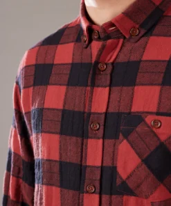 Just Another Fisherman Apparel BOATYARD SHIRT - CINABAR/BLACK CHECK 11 Just Another Fisherman Apparel BOATYARD SHIRT - CINABAR/BLACK CHECK