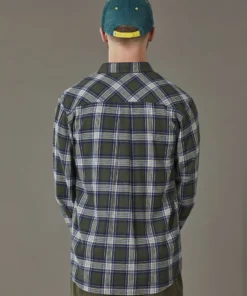 Just Another Fisherman Apparel BOATYARD SHIRT - GREEN/BLUE CHECK