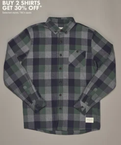 Just Another Fisherman BOATYARD SHIRT - GREEN CHECK