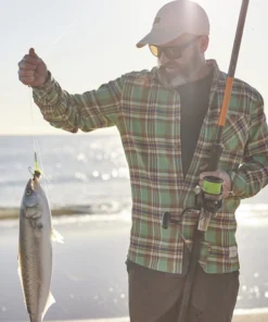 Just Another Fisherman BOATYARD SHIRT - LIGHT GREEN CHECK Apparel