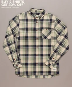 Just Another Fisherman BOATYARD SHIRT - MOSS/NAVY CHECK Apparel