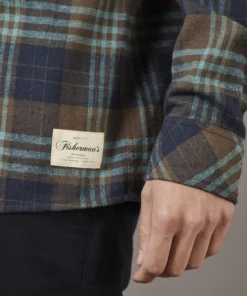 Just Another Fisherman Apparel BOATYARD SHIRT - OLIVE/BLUE