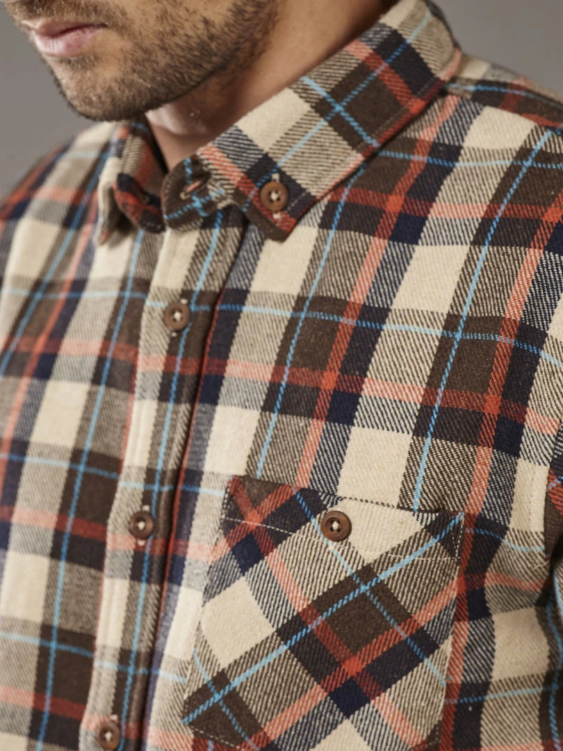 Just Another Fisherman BOATYARD SHIRT - BROWN/TAN Apparel 8 Just Another Fisherman BOATYARD SHIRT - BROWN/TAN Apparel