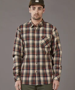 Just Another Fisherman BOATYARD SHIRT - BROWN/TAN Apparel