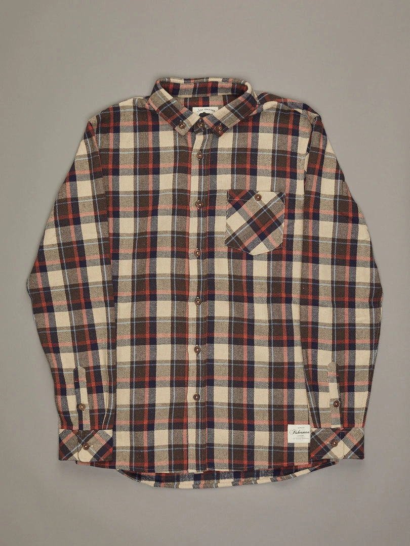 Just Another Fisherman BOATYARD SHIRT - BROWN/TAN Apparel 3 Just Another Fisherman BOATYARD SHIRT - BROWN/TAN Apparel