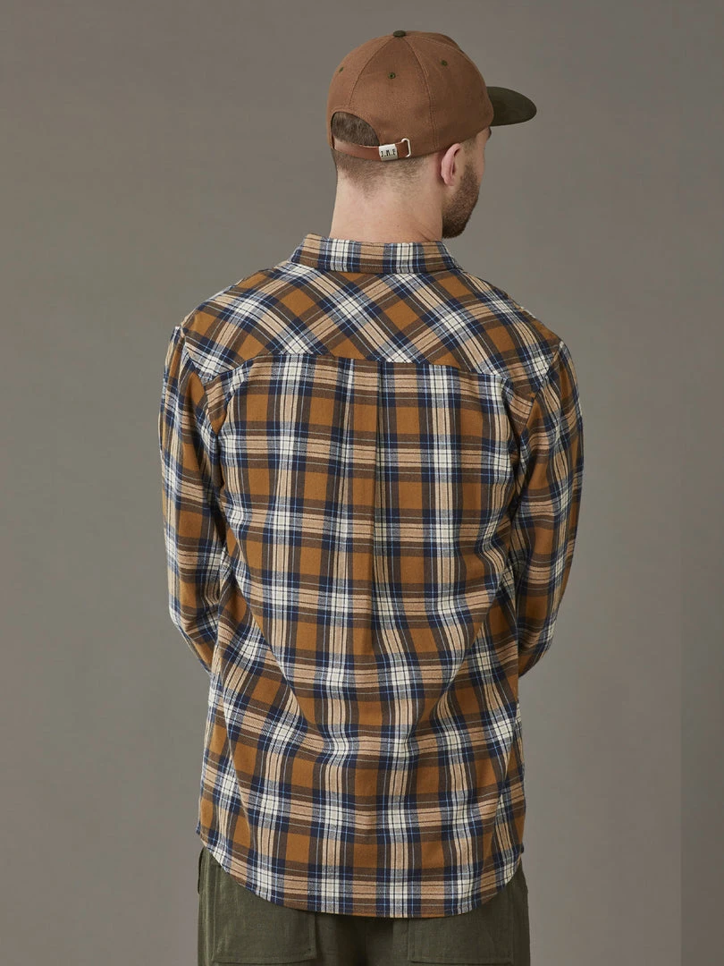 Just Another Fisherman BOATYARD SHIRT - TABACCO CHECK 6 Just Another Fisherman BOATYARD SHIRT - TABACCO CHECK
