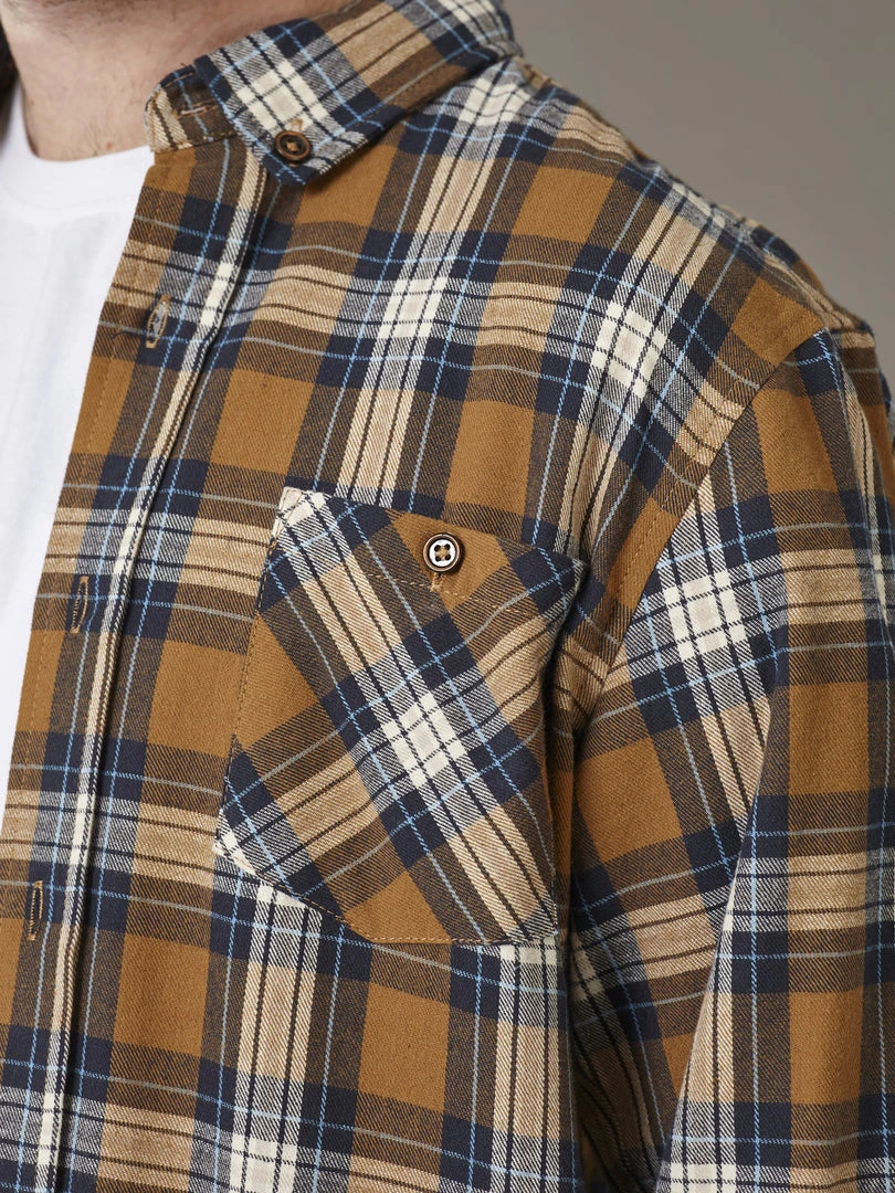 Just Another Fisherman BOATYARD SHIRT - TABACCO CHECK 8 Just Another Fisherman BOATYARD SHIRT - TABACCO CHECK