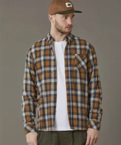 Just Another Fisherman BOATYARD SHIRT - TABACCO CHECK