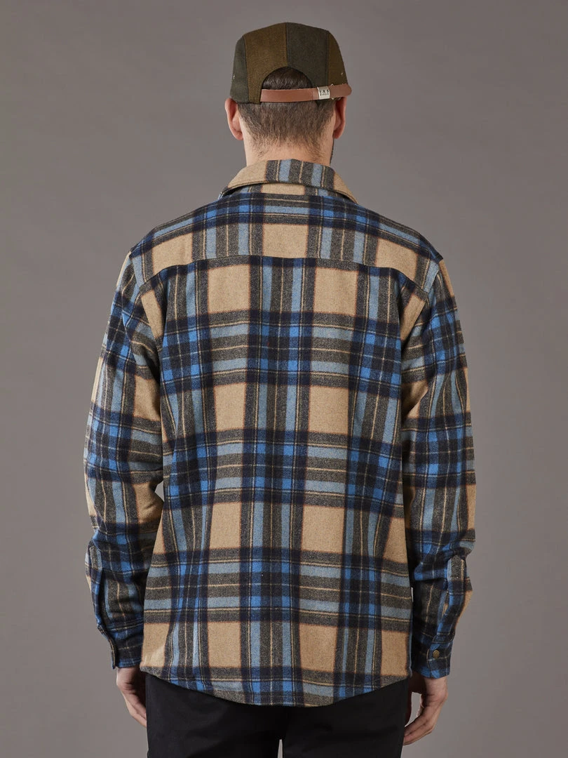 Just Another Fisherman Apparel CABIN CHECK JACKET - TAN/BLUE 6 Just Another Fisherman Apparel CABIN CHECK JACKET - TAN/BLUE