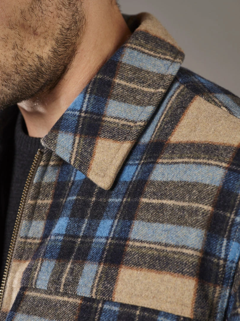 Just Another Fisherman Apparel CABIN CHECK JACKET - TAN/BLUE 7 Just Another Fisherman Apparel CABIN CHECK JACKET - TAN/BLUE