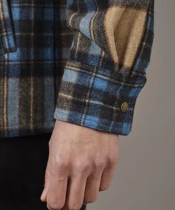 Just Another Fisherman Apparel CABIN CHECK JACKET - TAN/BLUE 17 Just Another Fisherman Apparel CABIN CHECK JACKET - TAN/BLUE