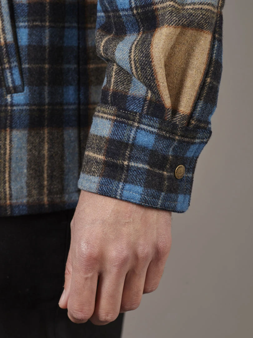 Just Another Fisherman Apparel CABIN CHECK JACKET - TAN/BLUE 10 Just Another Fisherman Apparel CABIN CHECK JACKET - TAN/BLUE