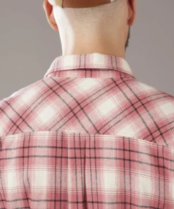 Just Another Fisherman Apparel CANAL SHIRT - SALMON/NATURAL CHECK