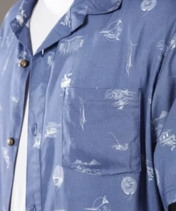 Just Another Fisherman COASTAL VINTAGE SS SHIRT - BLUE