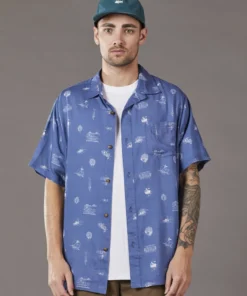 Just Another Fisherman COASTAL VINTAGE SS SHIRT - BLUE