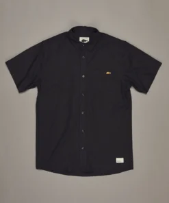 Just Another Fisherman COASTAL LINEN SS SHIRT - BLACK