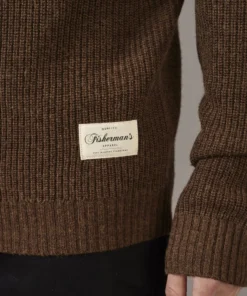 Just Another Fisherman DEEP SEA ZIP KNIT - BROWN 11 Just Another Fisherman DEEP SEA ZIP KNIT - BROWN