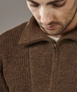 Just Another Fisherman DEEP SEA ZIP KNIT - BROWN 10 Just Another Fisherman DEEP SEA ZIP KNIT - BROWN