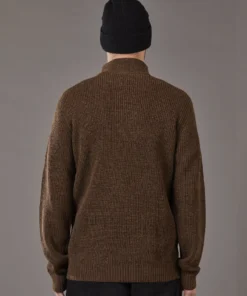 Just Another Fisherman DEEP SEA ZIP KNIT - BROWN 9 Just Another Fisherman DEEP SEA ZIP KNIT - BROWN