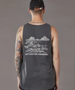 Just Another Fisherman ELDERADO SINGLET - AGED BLACK Apparel