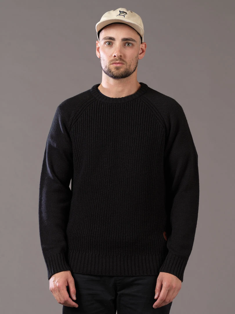 Just Another Fisherman FISH RIB CREW - BLACK Apparel 4 Just Another Fisherman FISH RIB CREW - BLACK Apparel