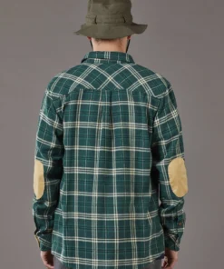 Just Another Fisherman FLANAGAN FLANNEL SHIRT - GREEN/NATURAL