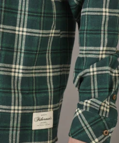 Just Another Fisherman FLANAGAN FLANNEL SHIRT - GREEN/NATURAL