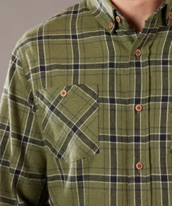 Just Another Fisherman Apparel FLANAGAN FLANNEL SHIRT - MILITARY OLIVE/BLACK CHECK 14 Just Another Fisherman Apparel FLANAGAN FLANNEL SHIRT - MILITARY OLIVE/BLACK CHECK